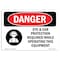 Signmission OSHA Danger Sign, Eye And Ear Protection Required, 7in X 5in Decal, 7" W, 5" H, Landscape OS-DS-D-57-L-1219 - alternate 1